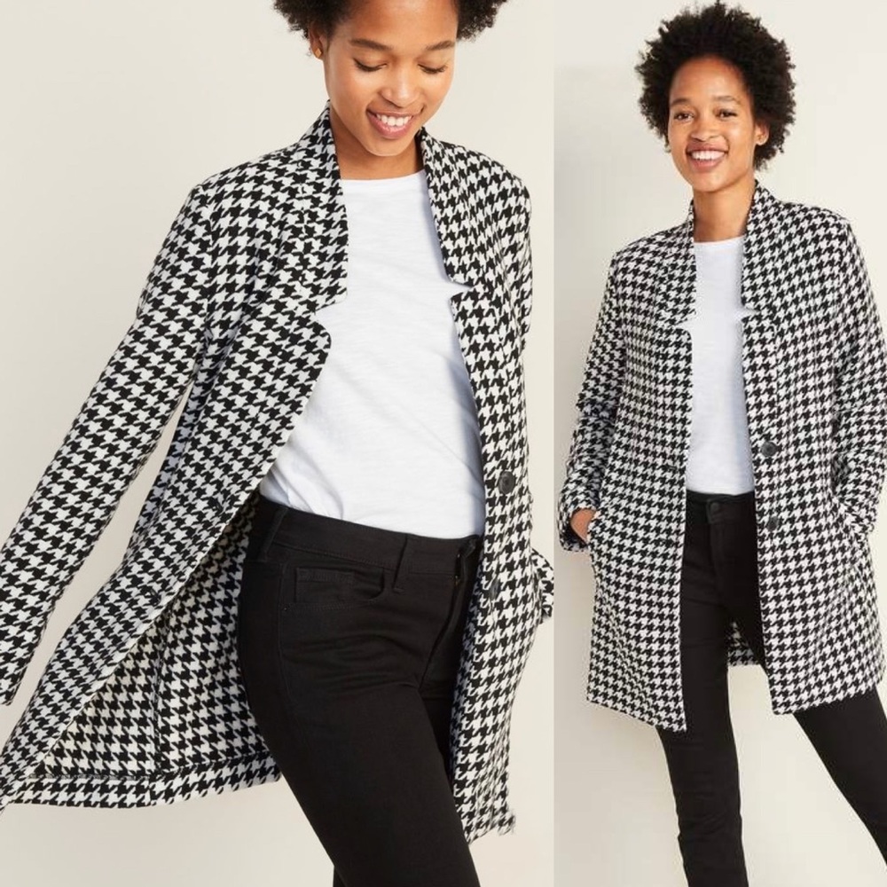 Textured Houndstooth Jacket Medium/Tall-NWT
